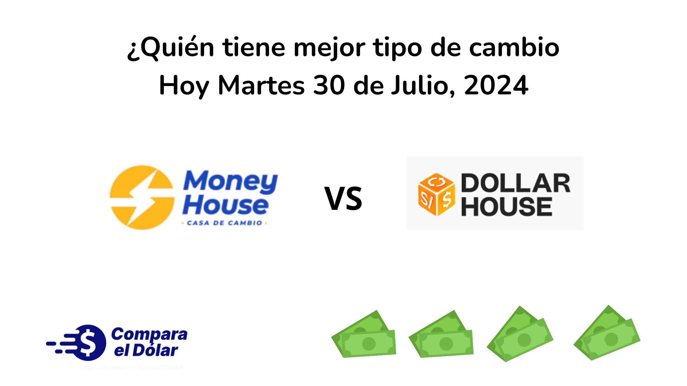 Money House vs Dollar House, tipo de cambio hoy